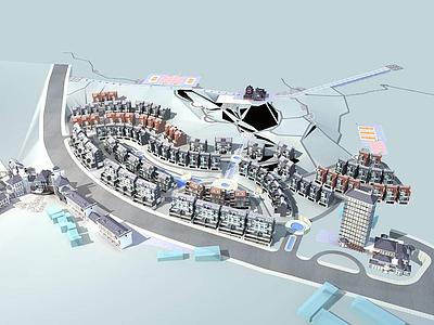 城市规划设计3d模型3d模型