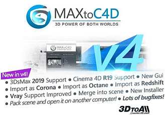 MAXtoC4D模型转换插件