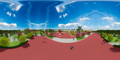 室外广场VR全景效果图
