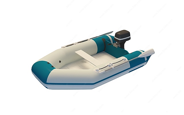 充气游艇3D模型