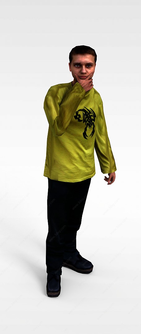 黄衣男人3D模型