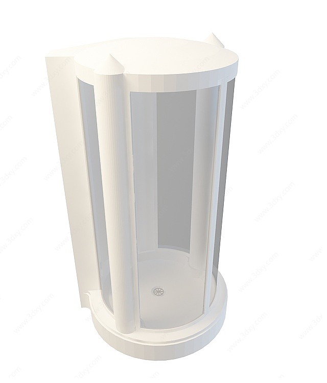 白色淋浴房3D模型