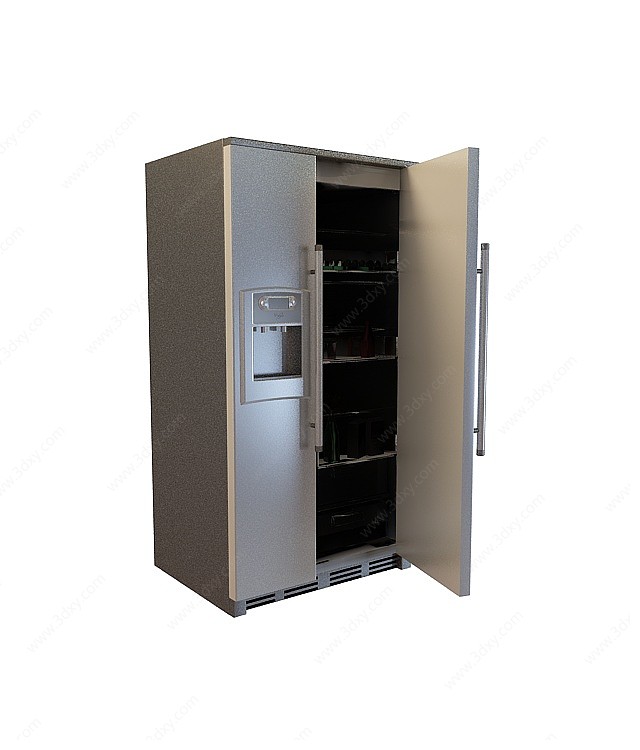 厨房双门冰箱3D模型