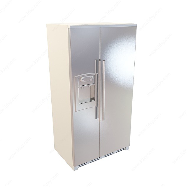双柜门冰箱3D模型