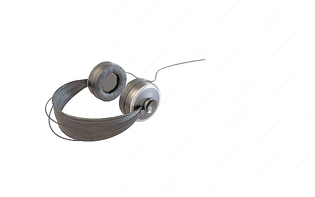 头戴式音乐耳机3D模型