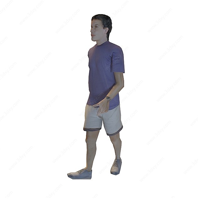 短裤男孩3D模型