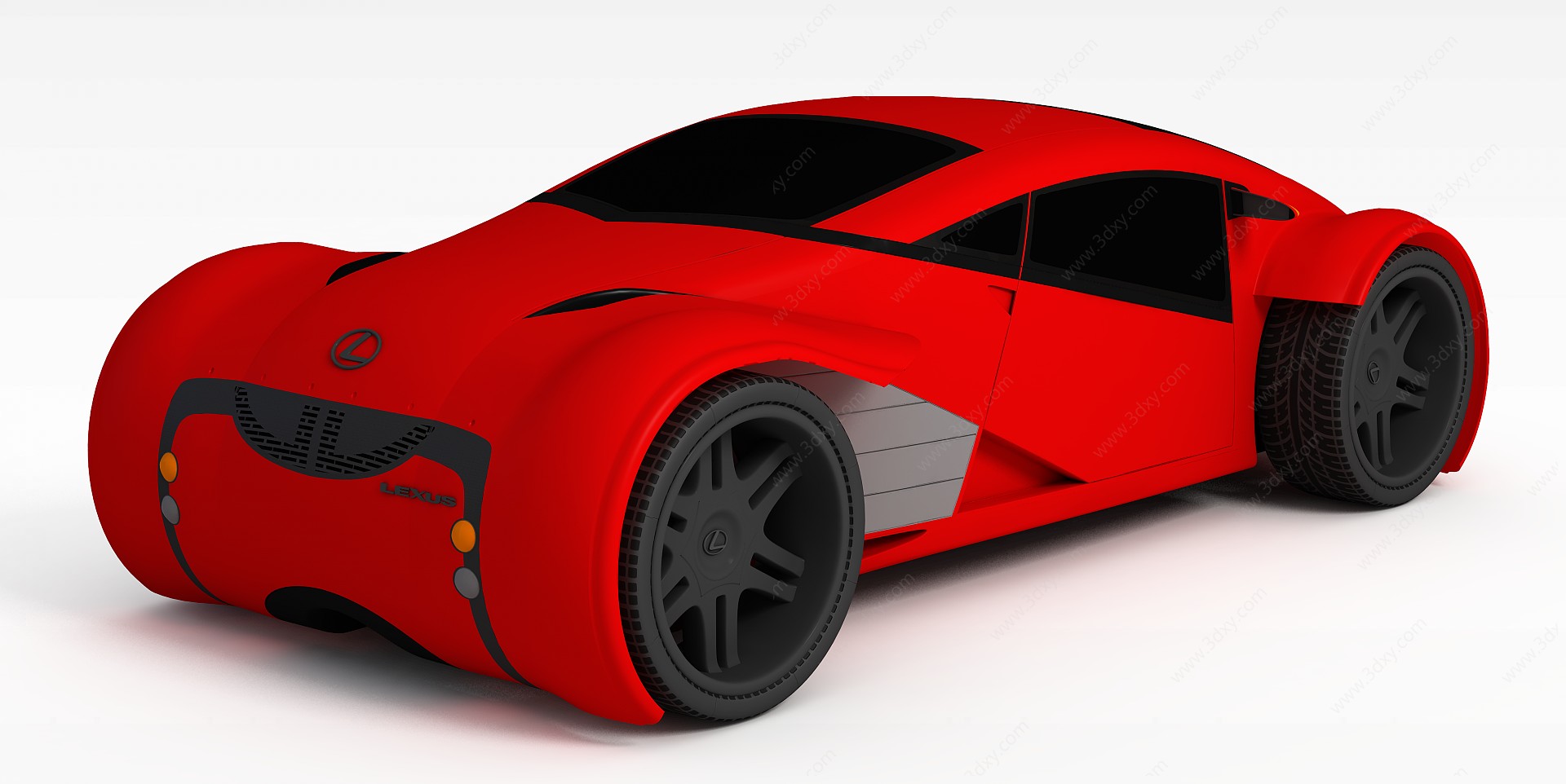 红色概念车3D模型