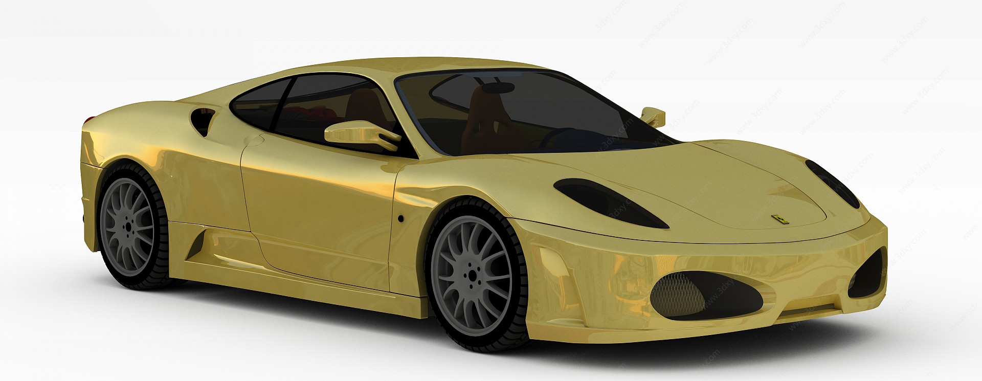 黄色跑车3D模型