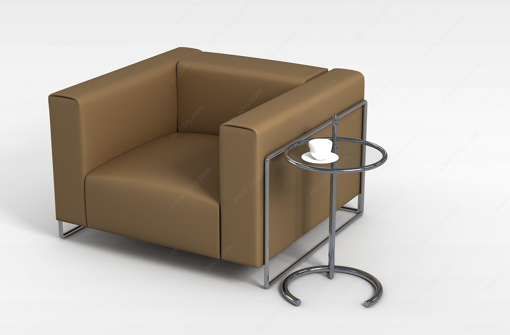 现代沙发边几3D模型