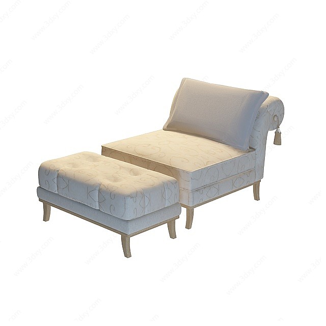 沙发沙发凳组合3D模型