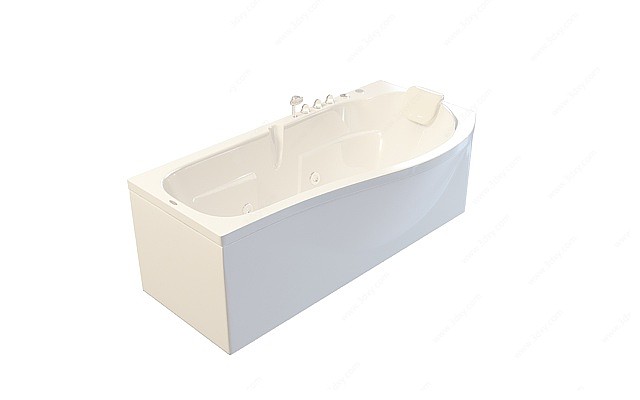 单裙边浴缸3D模型