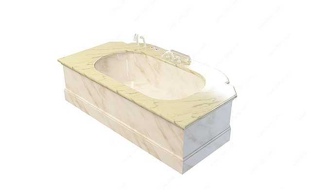 大理石拱形浴缸3D模型