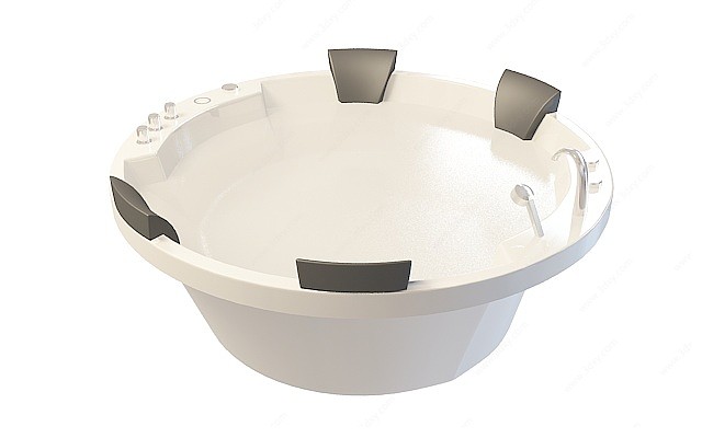 圆形独立浴缸3D模型
