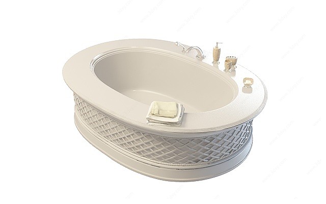 艺术雕花浴缸3D模型