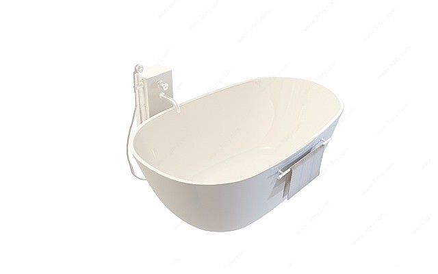 椭圆盆式浴缸3D模型