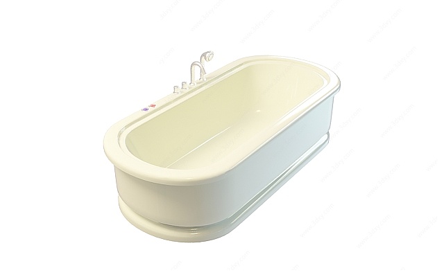 椭圆形浴缸3D模型