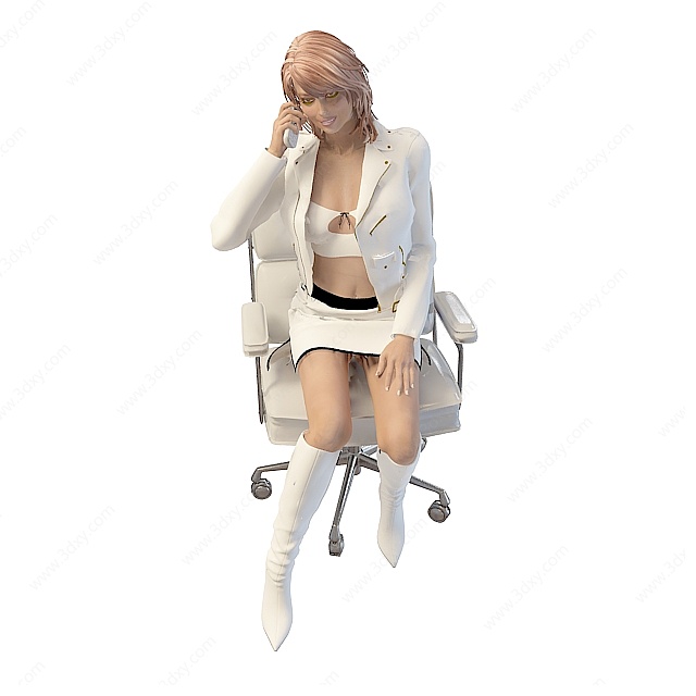 商务女人3D模型