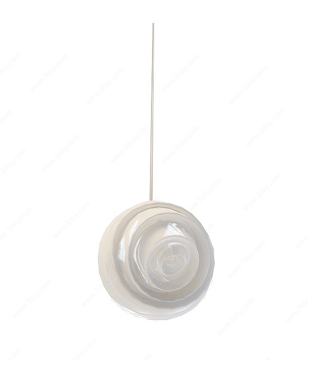 球形玫瑰花吊灯3D模型