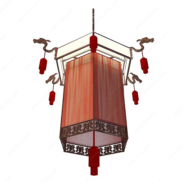 中式宫廷吊灯3D模型