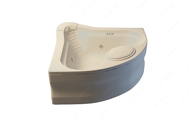 扇形按摩浴缸3D模型