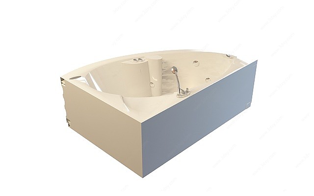 扇形自动出水浴缸3D模型