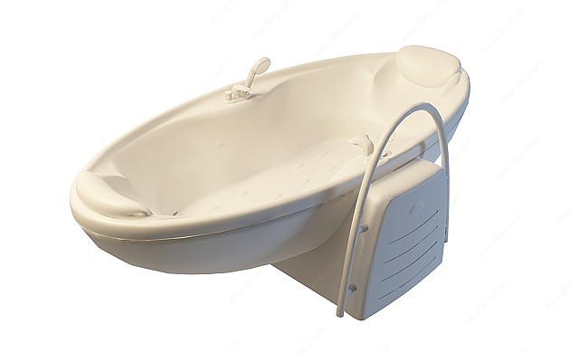 悬空小船式浴缸3D模型