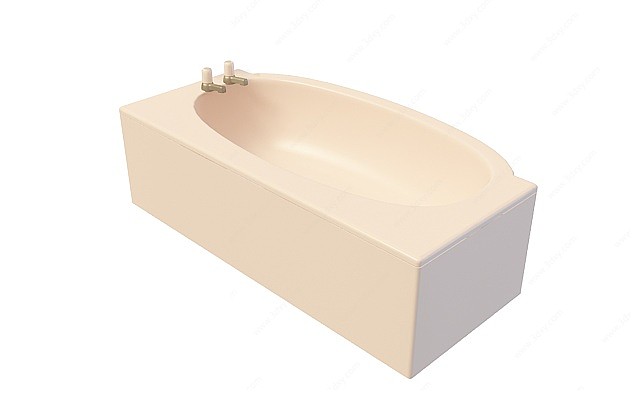 亚克力单人式浴缸3D模型