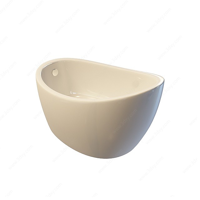 元宝形浴缸3D模型