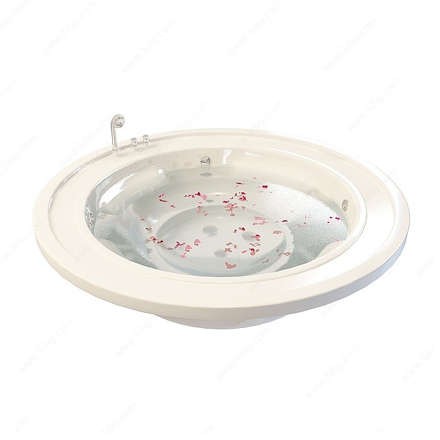 圆形独立浴缸3D模型