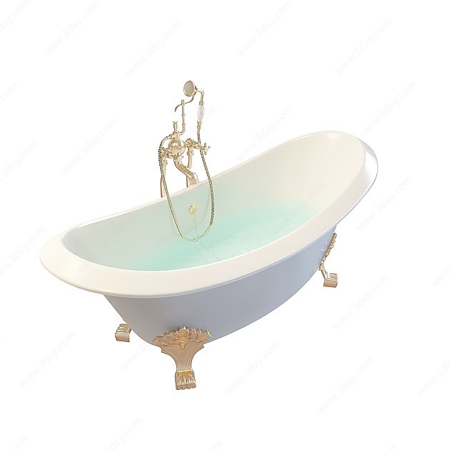 宫廷浴缸3D模型