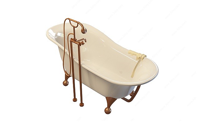 复古浴缸3D模型