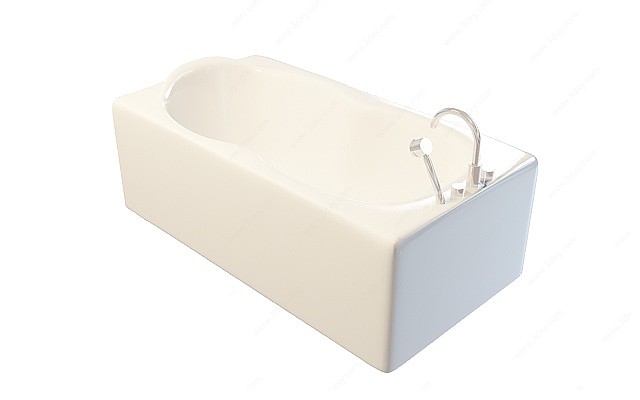 普通方形浴缸3D模型