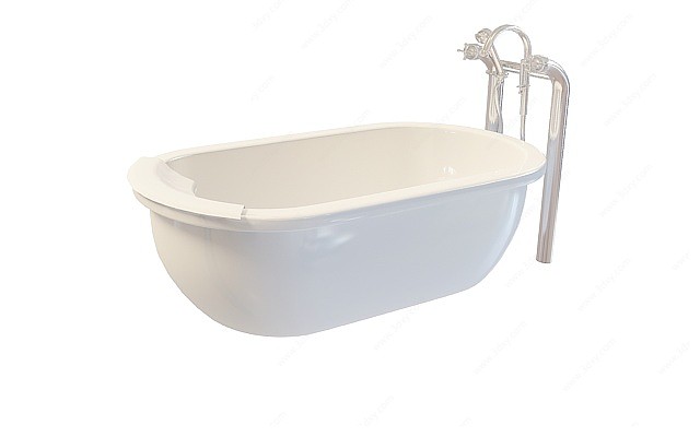 椭圆式浴缸3D模型