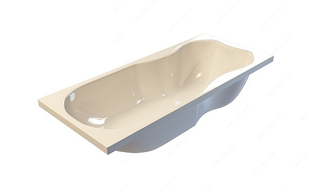 弧形单人浴缸3D模型
