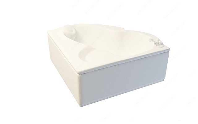 心形浴缸3D模型
