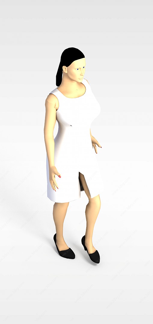 时尚女人3D模型