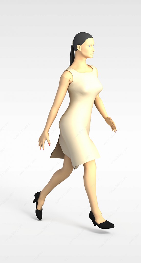 时尚女人3D模型