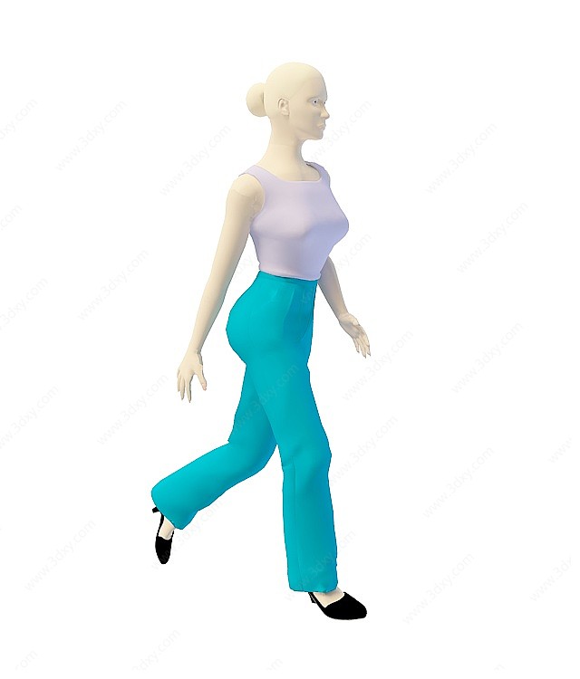 苗条女人3D模型