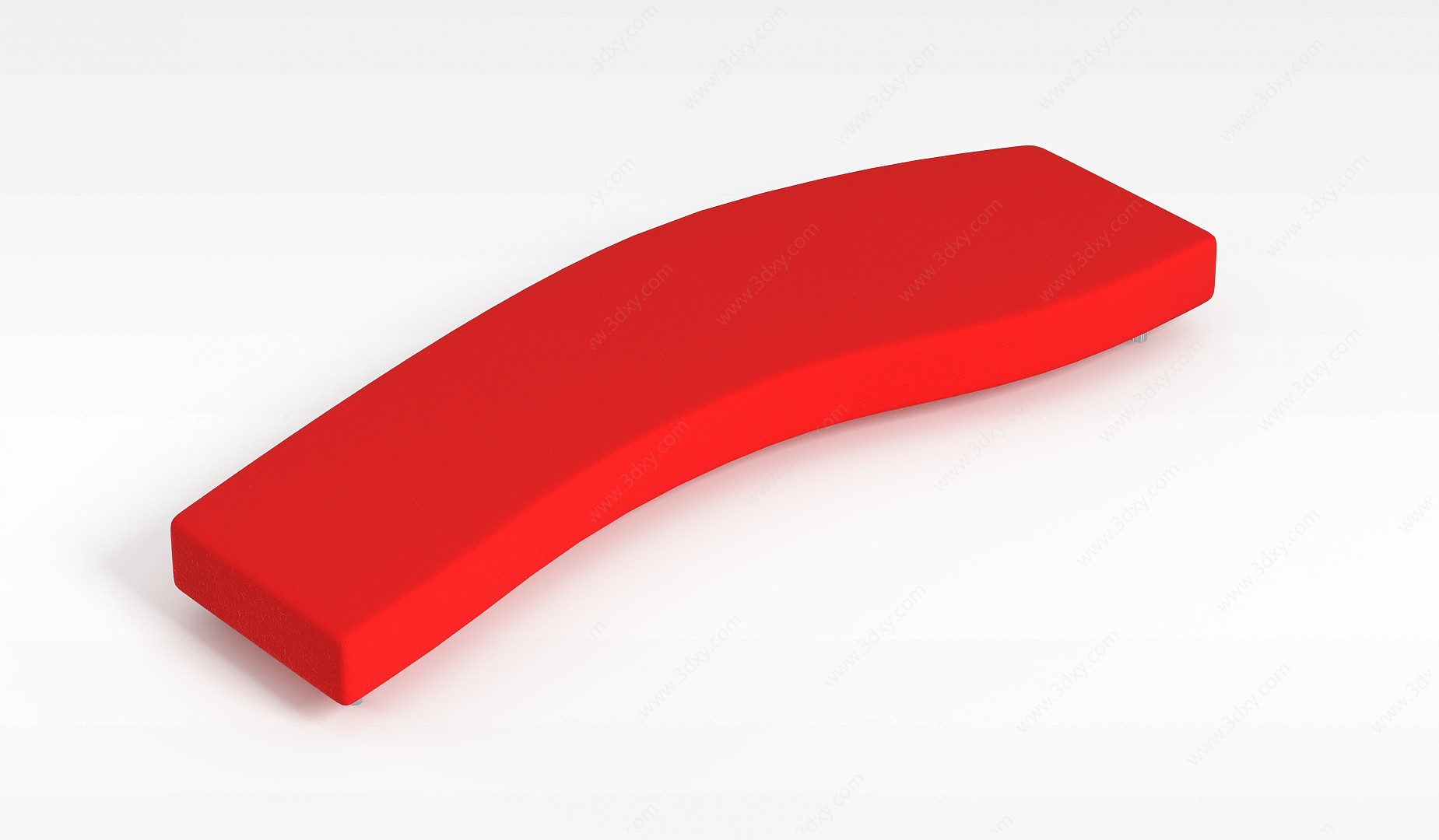 红色沙发凳3D模型