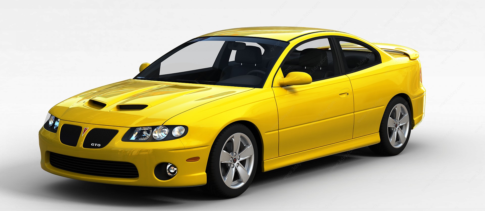 黄色GT跑车3D模型