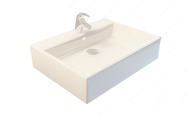 方形洗手池3D模型