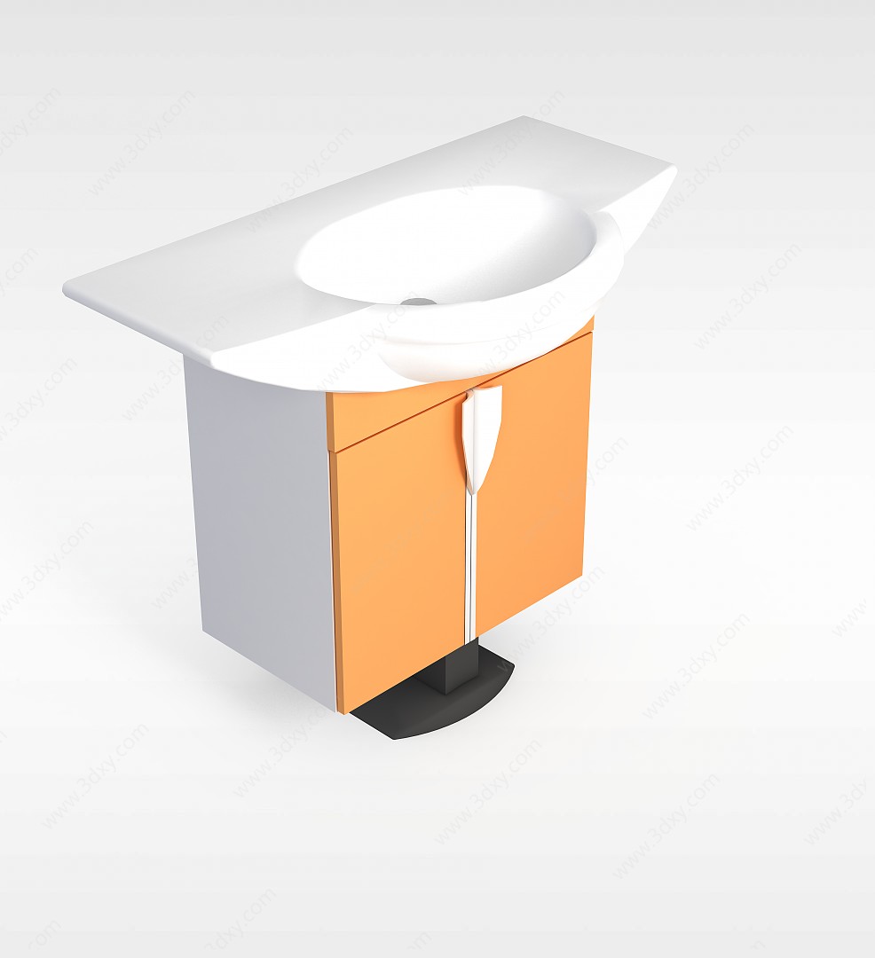洗漱台盆柜组合3D模型
