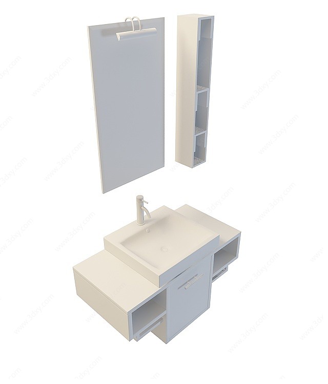 卫浴室洗漱台柜3D模型