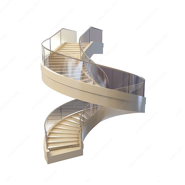 大型旋转楼梯3D模型