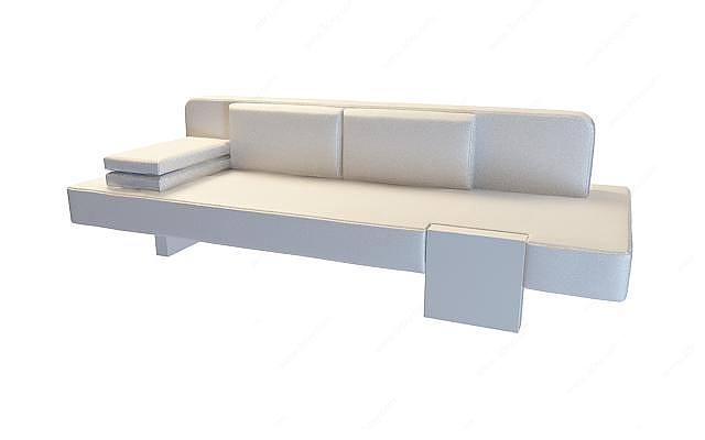 皮艺多人沙发3D模型