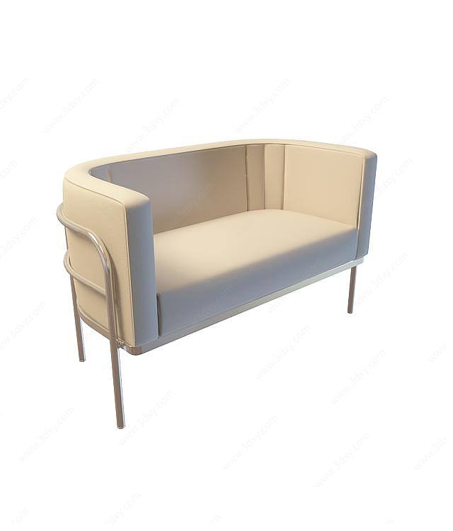 快餐软包沙发3D模型
