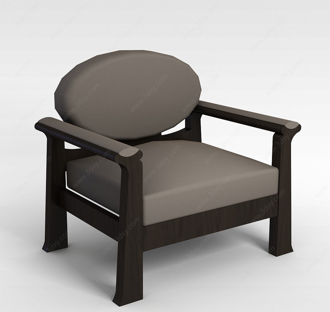 中式沙发椅3D模型