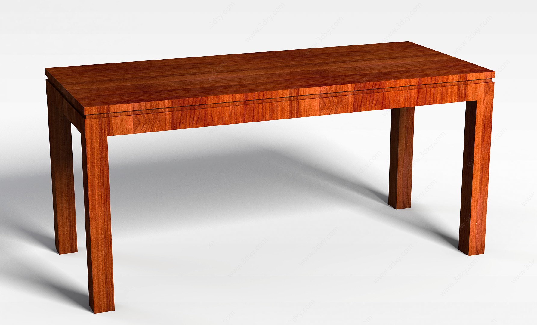 简单木质书桌3D模型