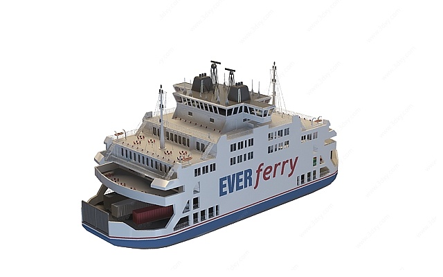 大型运输船3D模型
