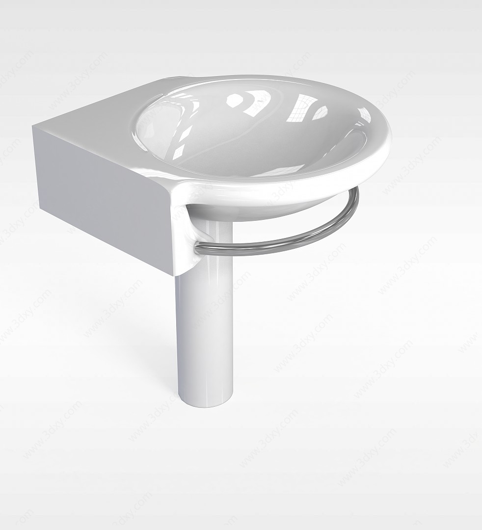 圆口径洗手盆3D模型